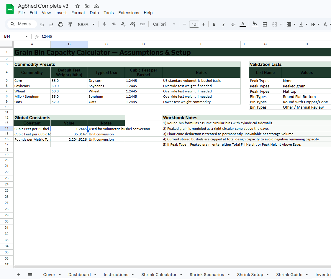 Grain Bin Capacity Calculator Lite (Free Tool)